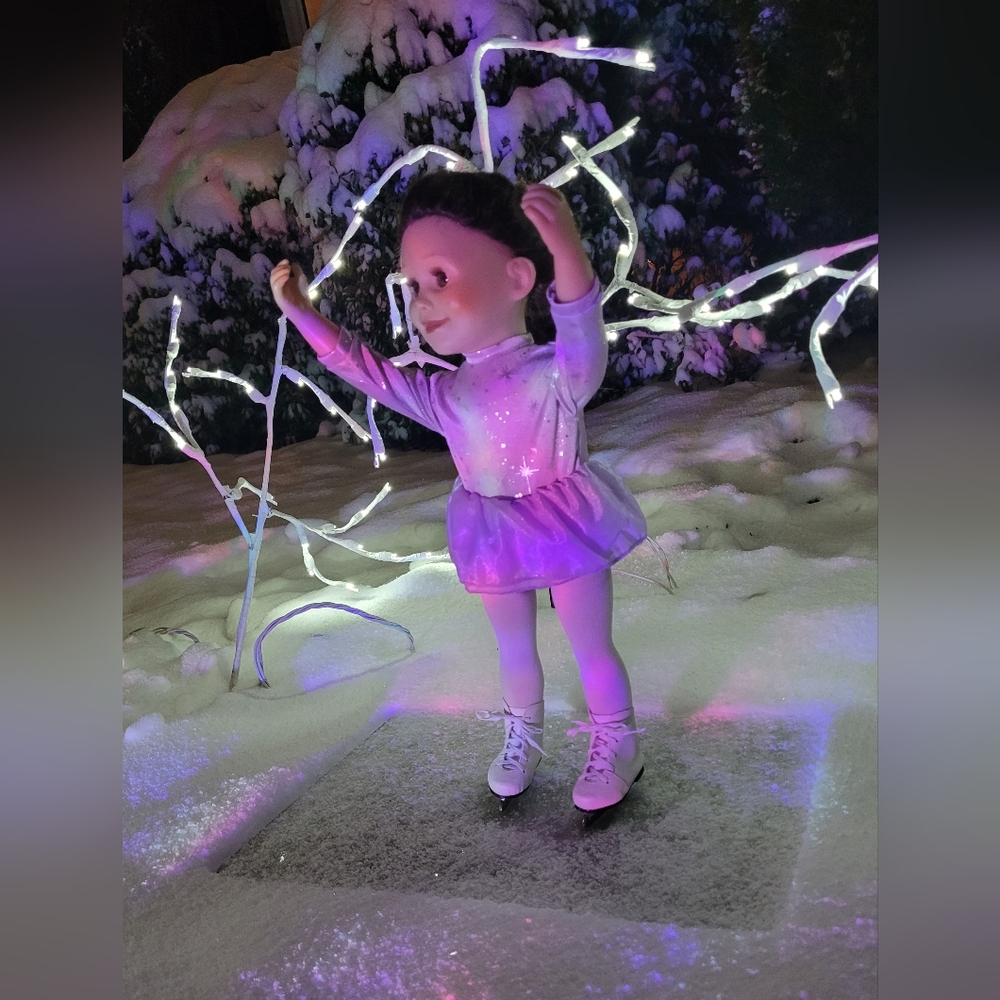 Maplelea Sparkling Ice Figure Skating Outfit & Skates, Doll Not Included